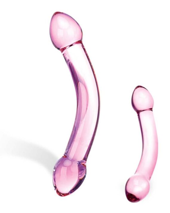 Dvigubas violetinės spalvos dildo Glas