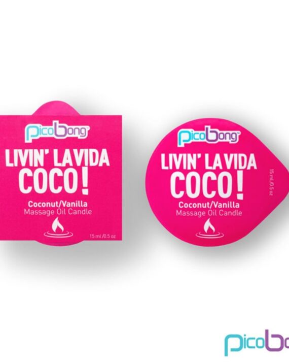 Masažo žvakė PicoBong vanilės ir kokoso kvapo