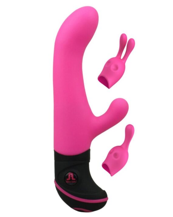 Vibratorius su klitoriaus stimuliatoriumi ir 2 varikliais Adrien Lastic