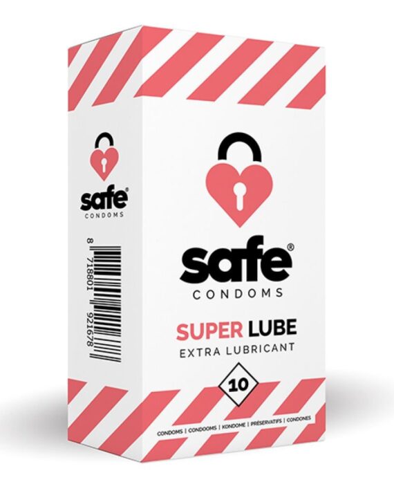 Safe - Prezervatyvai su daugiau lubrikanto 10 vnt