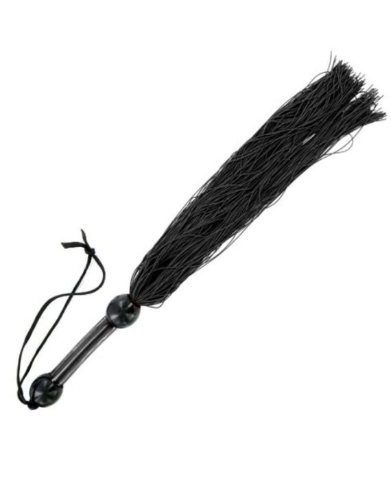 Vidutinis odinis botagas S&M juodos spalvos