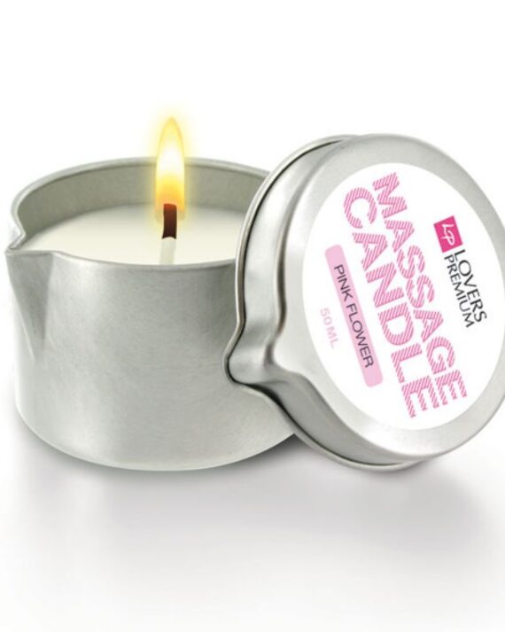 Masažo žvakė LoversPremium rožinio kvapo