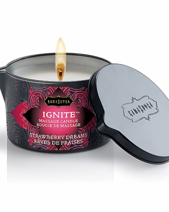 Kama Sutra - Masažo žvakė Braškių svajonės