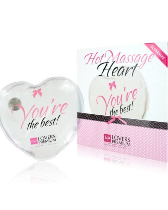 Šildantis masažas širdies formos rožinis