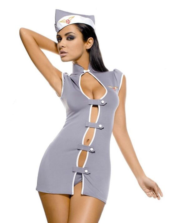 Stiuardesės kostiumas Grey L/XL