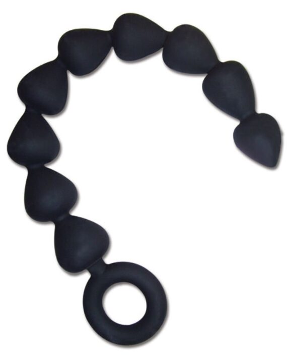 Juodi silikoniniai analiniai kamuoliukai S&M