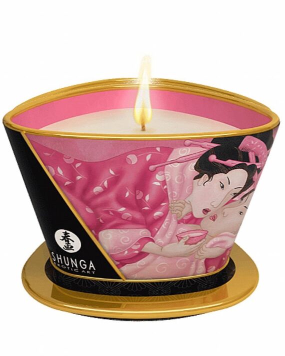 Masažo žvakė rožių kvapo