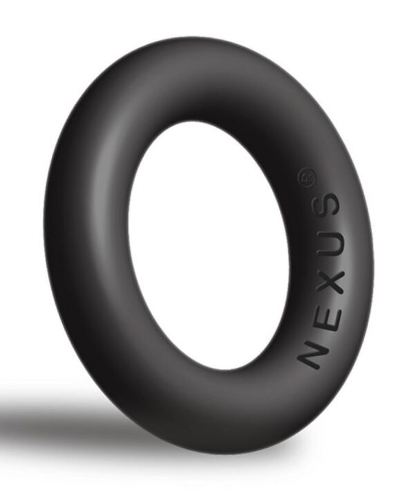 Storas silikoninis itin elastingas penio žiedas juodas