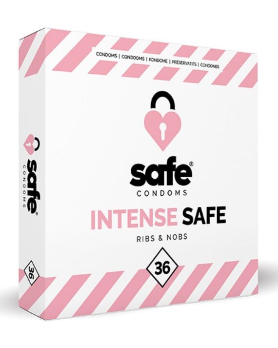 Safe - Prezervatyvai su įdubomis ir iškilimais  36 vnt
